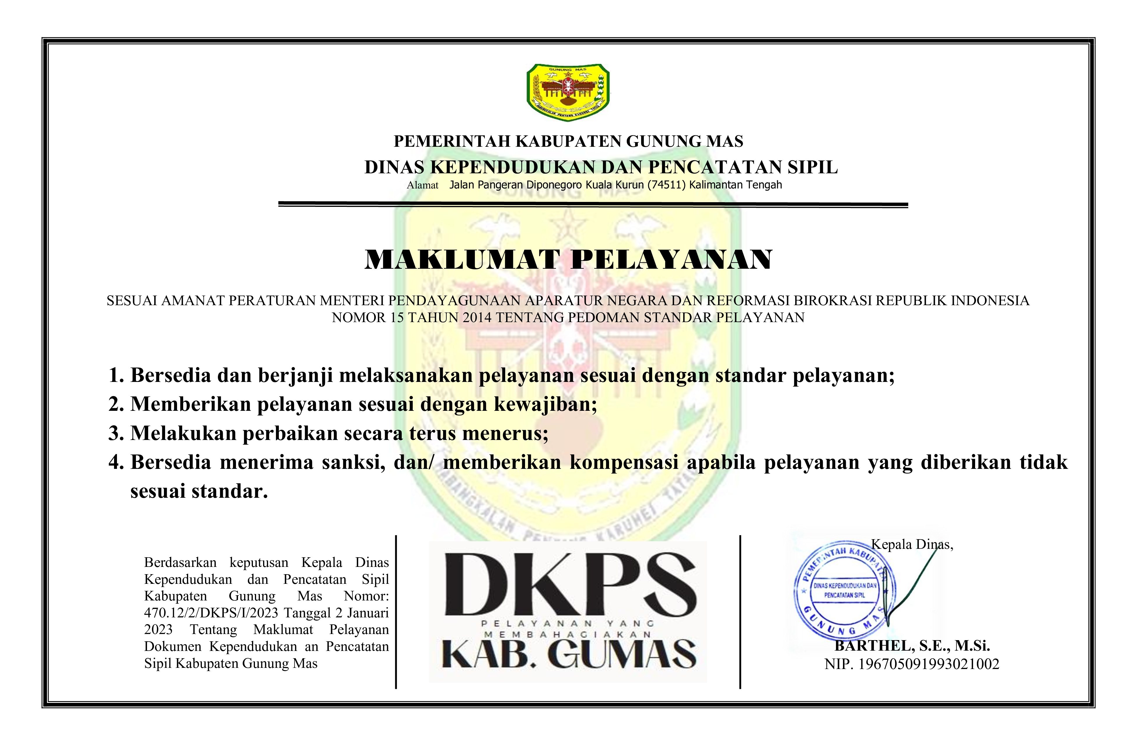 Maklumat Pelayanan
