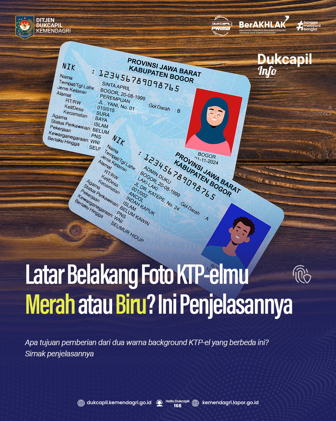 Latar Belakang Foto KTP-el Merah/Biru?